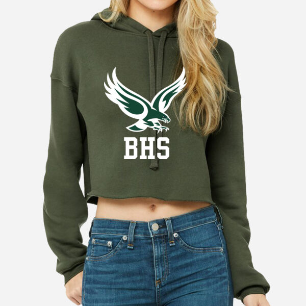 Women's Sponge Fleece Cropped Fleece Hoodie Thumbnail