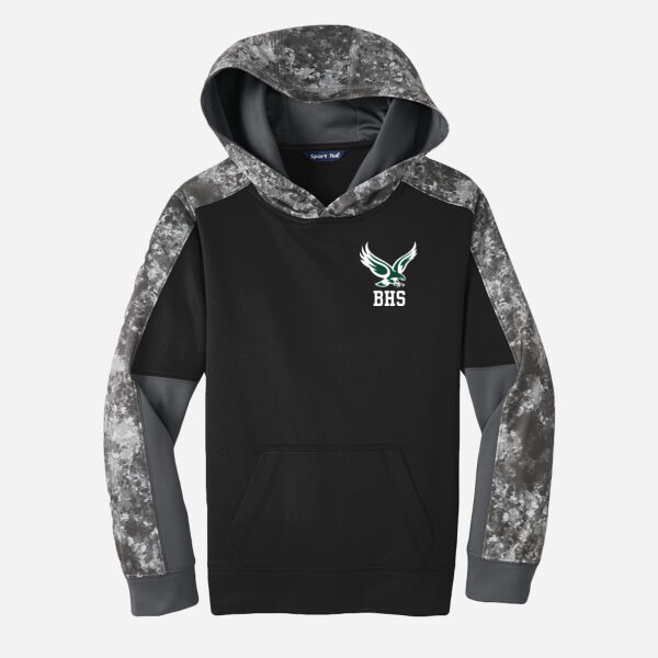 Youth Sport Wick ® Mineral Freeze Fleece Colorblock Hooded Pullover Thumbnail