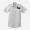 Short Sleeve Striped Industrial Work Shirt Thumbnail